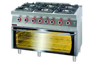 Kuchnia gazowa 6 palnikowa z piekarnikiem Kromet 700.KG-6/PE-3