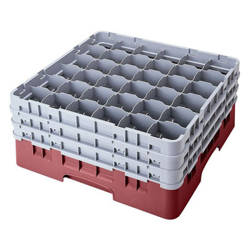 Kosz na szkło - śr. szkl. 7,2 cm, wys. 21,6 cm czerwony