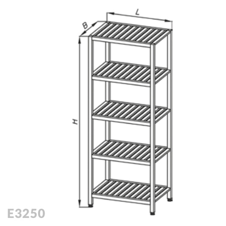 Regał nierdzewny Egaz E3250 1000x700x1800 mm