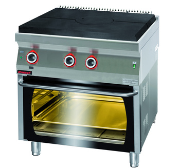 Kuchnia gazowa z płytą grzewczą i piekarnikiem Kromet 700.KG/I-800/PE-2