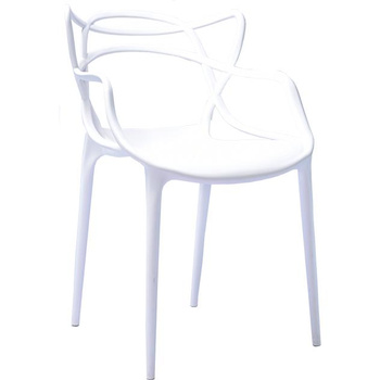 Krzesło nowoczesne skandynawskie Split - białe