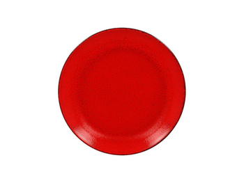 FIRE Talerz płaski, okrągły 27 cm czerwony III