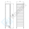 Regał na tace piekarnicze 470x610 mm, t=150 KRT-323