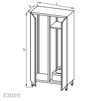 Szafa porządkowa z umywalką Egaz E3005 2000x1000x500 mm