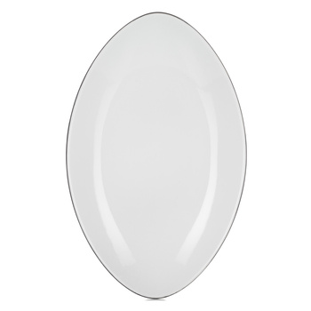 Talerz owalny Equinoxe biały 35x22 cm