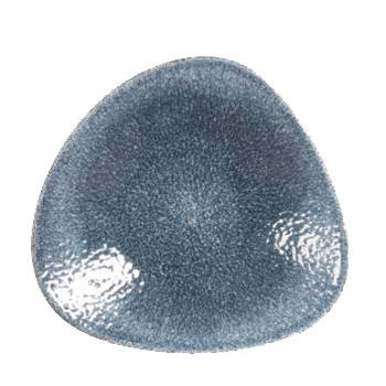 Miska trójkątna 210 x 210 mm Raku Topaz Blue