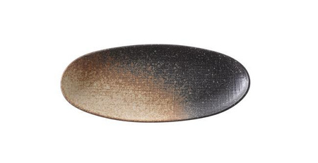 Owalny talerz serwingowy Moon 250 mm brązowy 