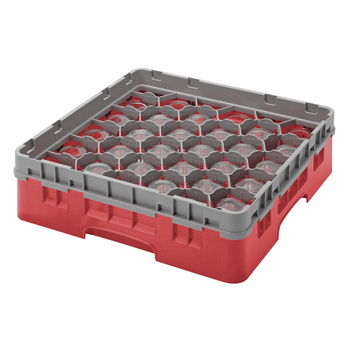 Kosz na szkło - śr. szklanki. 7,94 cm wys.21,6 cm czerwony