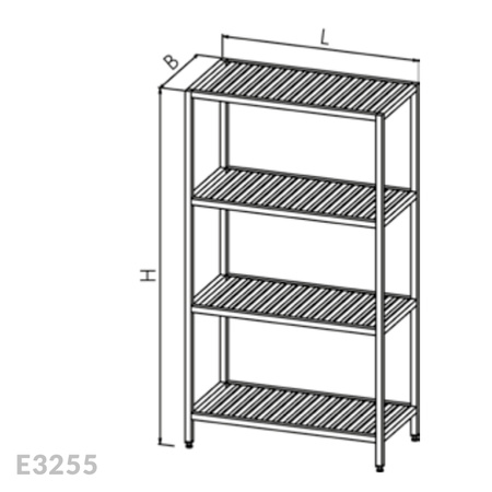 Regał nierdzewny Egaz E3255 800x600x1800 mm