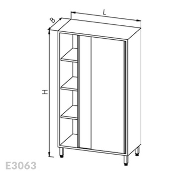 Szafa magazynowa Egaz E3063 1800x800x600 mm