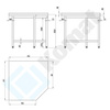 Stół przyścienny narożny 900x900 mm KST-004