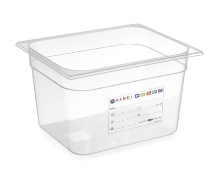 Pojemnik GN 1/2 200 HACCP, polipropylen przezroczysty Hendi 880159