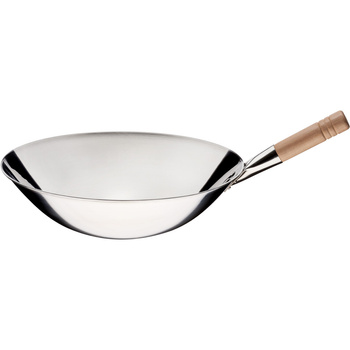 Patelnia wok polerowana, śr. 40 cm, nierdzewna Stalgast 037401
