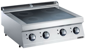 KUCHNIA INDUKCYJNA 4 PALNIKOWA NASTAWNA, 14 KW, 800 MM