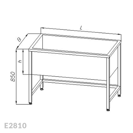 Basen 1-komorowy EGAZ E2810 1200x600x850 mm h=400
