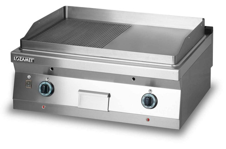 Grill płytowy gazowy - płyta 1/2 ryflowana+1/2 gładka