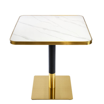 Stolik kawiarniany barowy ARP608 - kwadratowy, 70x70cm biały