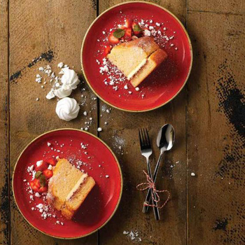 STONECAST BERRY RED TALERZ PŁASKI 324 MM