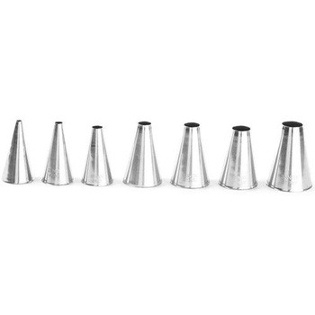 Końcówki dekoracyjne Hendi, okrągłe, nierdzewne - zestaw 7 szt. różne rozmiary 551615