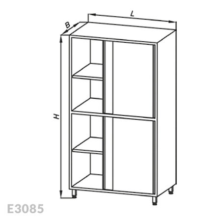 Szafa magazynowa dzielona Egaz E3085 2000x900x600 mm