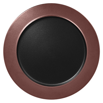 Metalfusion talerz płaski z rantem brązowy 32cm