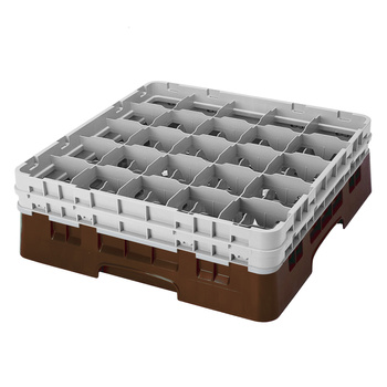 Kosz na szkło - szklanki max.s r8.7 cm, wys. 11 cm brązowy