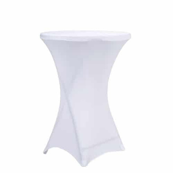 Pokrowiec na stolik koktajlowy kolor biały