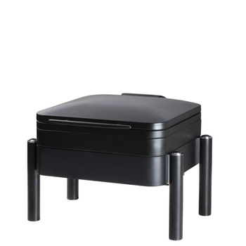 BUFET PODGRZEWACZ GN 2/3 PEŁNA POKRYWA PODSTAWA CZARNY 480X470 MM