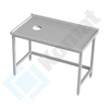 Stół nierdzewny z otworem na odpadki KST-143 1100x600 mm
