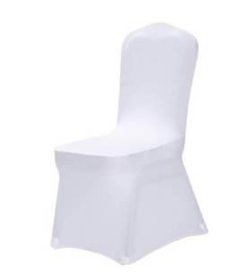 Pokrowiec na krzesło bankietowe kolor biały pełny