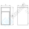 Szafka na pojemnik na odpadki 600x700 mm KKT-458