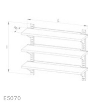 Półka wisząca przestawna potrójna Egaz E5070 800x300 mm