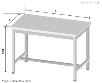 Stół roboczy centralny Egaz E1038 1300x700 mm