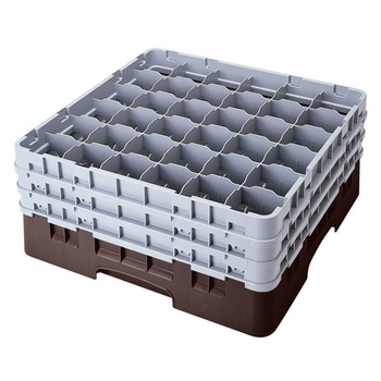 Kosz na szkło - śr. szkl. 7,2  cm, wys. 25,8 cm brązowy