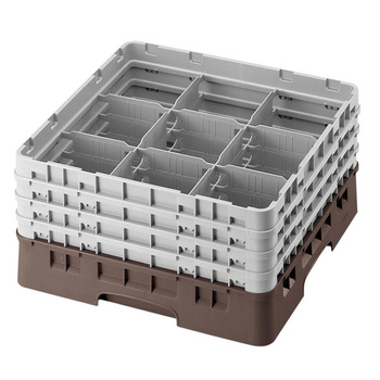 Kosz na szkło - śr. szklanki 14,8, wys. 30 cm brązowy