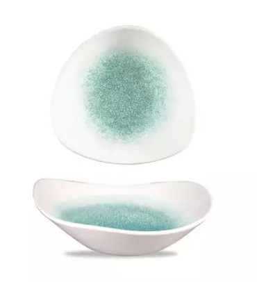 Miska trójkątna 370 ml Raku Jade Green