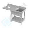 Stół ze zlewem otworem na odpadki i półką 1700x700 mm KST-144