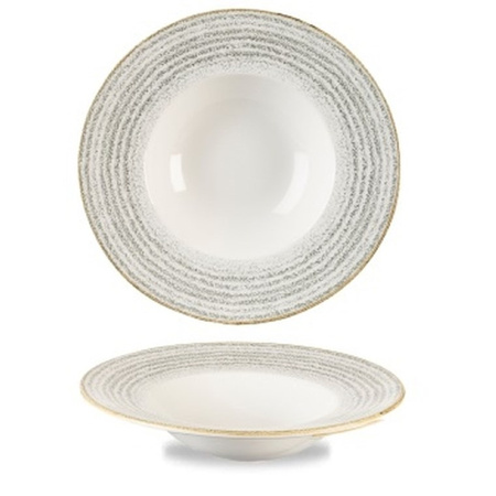 Talerz głęboki z szerokim rantem 280 mm Homespun Stone Grey Studio Prints