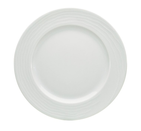 Talerz płytki z reliefem 282 mm biały Maitre