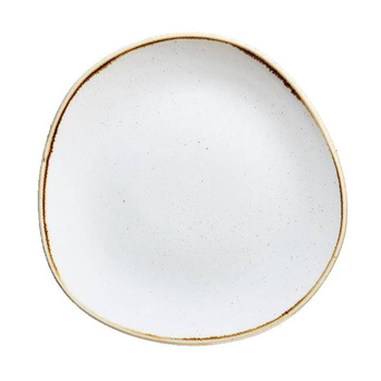 Talerz płytki 210 mm o organicznym kształcie Stonecast Barley White Churchill