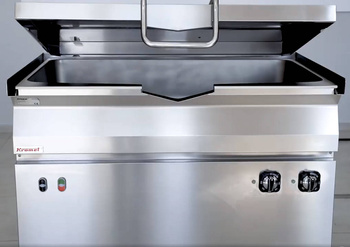 Patelnia elektryczna 000.PE-07x /nierdzewna/ przechył misy mechaniczny 120l 16,8kW