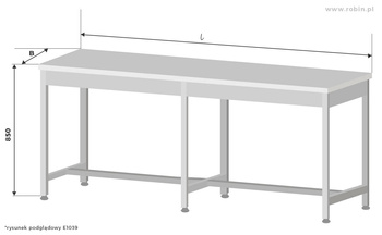 Stół roboczy centralny Egaz E1039 2400x700 mm