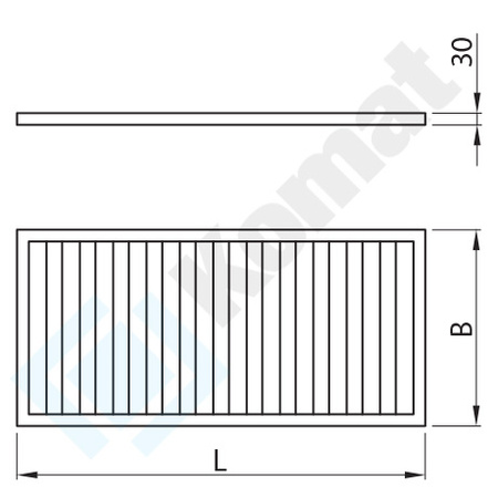 Półka gretingowa do regału 700x500 mm KRT-303