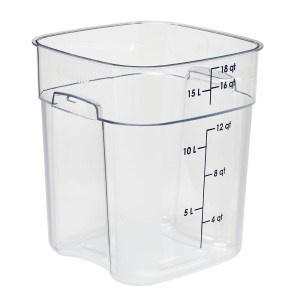 CAMBRO Pojemnik magazynowy z poliwęglanu 28,9 x 28,9 x 32,7 cm, 17,2 l, przezroczysty