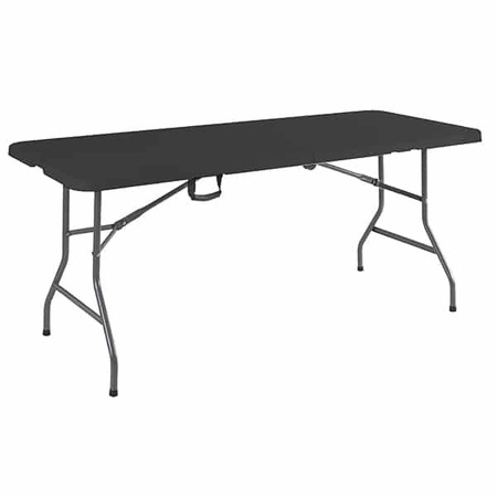 Stół ogrodowy prostokątny walizka 180x74cm czarny eco