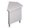 Stanowisko narożne, zabudowane, 45 stopni zewnętrzne 644x814x880 mm