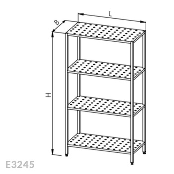 Regał nierdzewny Egaz E3245 1300x500x2000 mm