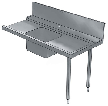 STÓŁ ZAŁADOWCZY ZE ZLEWEM 500X400X300H MM I OSŁONĄ, 1200X745X1170 MM, KIERUNEK OD PRAWEJ DO LEWEJ