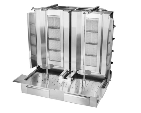 Gyros | opiekacz gazowy do kebaba podwójny | 4+4 palniki | wsad 120kg  KLG224-T