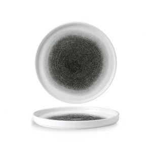 RAKU QUARZ BLACK Talerz płytki Walled 260 x 20 mm/6 szt.